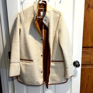 Old navy Sherpa coat. Size Medium. Zips and buttons. Worn once